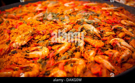 Paella al mare di Dorset Food festival 2013 nel porto di Weymouth Foto Stock