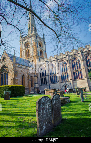 Chiesa della Trinità a Stratford-upon-Avon, Warwickshire, Regno Unito Foto Stock