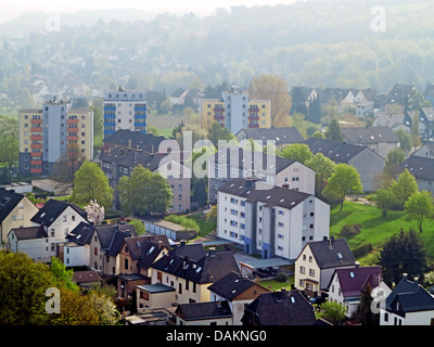 Vista aerea di una zona di insediamento, in Germania, in Renania settentrionale-Vestfalia, la zona della Ruhr, Witten Foto Stock
