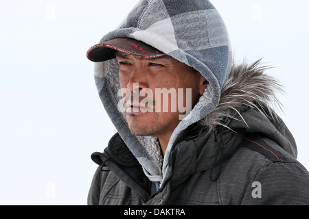 Ritratto di un inuit, Canada, Nunavut Foto Stock
