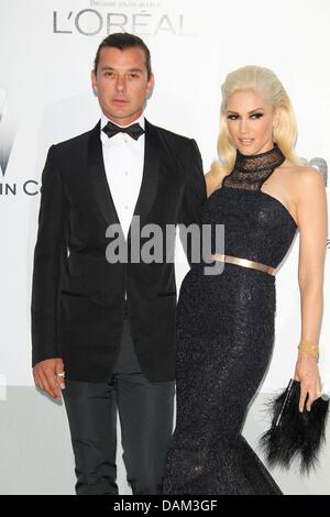 Noi cantante Gwen Stefani e il marito Gavin Rossdale frequentare il cinema contro l AIDS amfAR Gala 2011 tenutasi presso l'Hotel du Cap, Eden Roc di Cap d'Antibes, Francia, 19 maggio 2011, durante la 64a Cannes Film Festival. Il film festival si svolge dal 11 al 22 maggio. Foto: Hubert Boesl Foto Stock