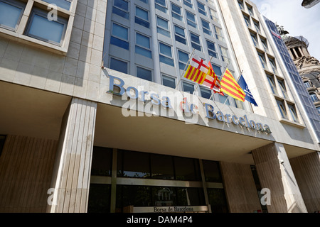 Borsa de Barcellona edificio dello stock exchange Catalogna Spagna Foto Stock