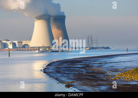 Centrale nucleare di costa, Belgio, Galgeschoor, Anversa Foto Stock