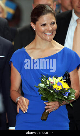 Corona svedese Principessa Victoria assiste ad una cerimonia di premiazione nel Municipio di Stoccolma, Svezia, 06 giugno 2011, durante la celebrazione della nazionale svedese per la giornata. Foto: RPE-Albert Nieboer FUORI DEI PAESI BASSI Foto Stock