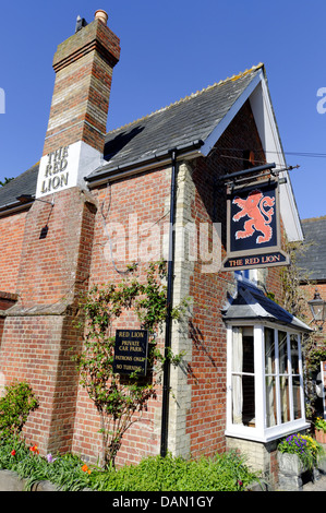 Il Pub Red Lion, acqua dolce, Isle of Wight, England, Regno Unito, GB. Foto Stock