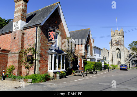 Il Pub Red Lion, acqua dolce, Isle of Wight, England, Regno Unito, GB. Foto Stock