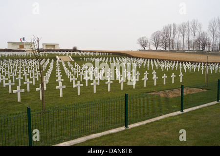 Francese Cimitero Militare, Somme, Battlefield, Francia Foto Stock