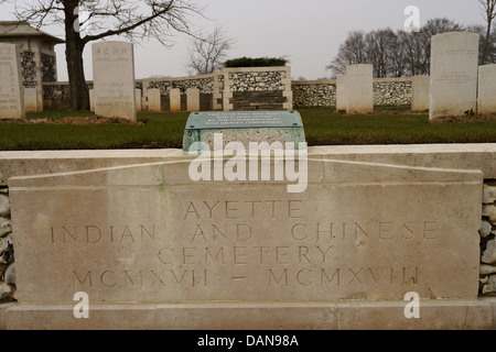 Ayette indiano e il cimitero Cinese Foto Stock