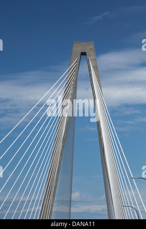 L'Arthur Ravenel Jr ponte sopra il fiume Cooper, Charleston e Mount Pleasant, SC Foto Stock