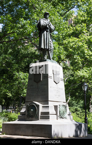 7° Reggimento, Memorial Union Army, guerra civile. Central Park, NYC Foto Stock