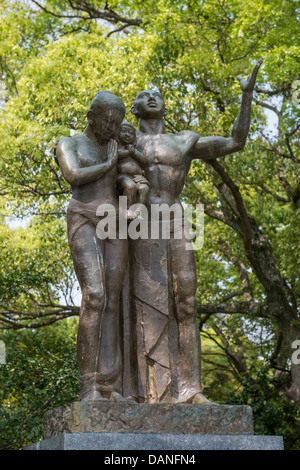 Un monumento di preghiera, Hiroshima Peace Memorial Park, Giappone Foto Stock