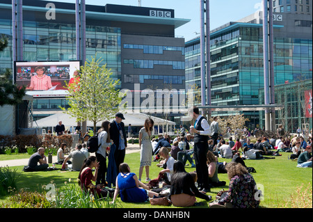 Media City a Salford, Manchester inondata di sole Foto Stock