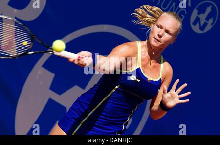 Garstein, Austria. 16 Luglio, 2013. Il WTA Tennis womens Tour di Gastein. Immagine mostra Kiki Bertens NED nel round 1 del torneo. Foto Stock