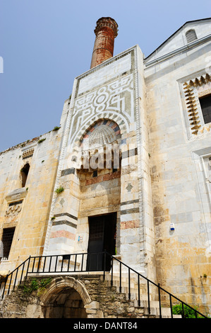 Ingresso di Isabey mosque (XIV secolo) a Selcuk, costa Egea, Turchia Foto Stock