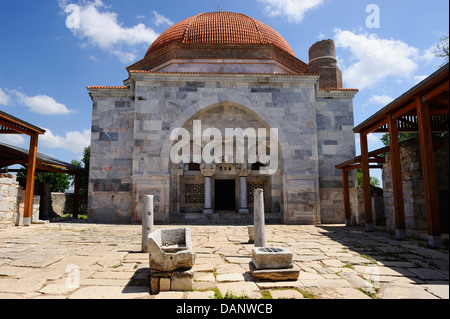 Cortile interno di Ilyas Bey moschea (XV secolo) a Mileto, costa Egea, Turchia Foto Stock