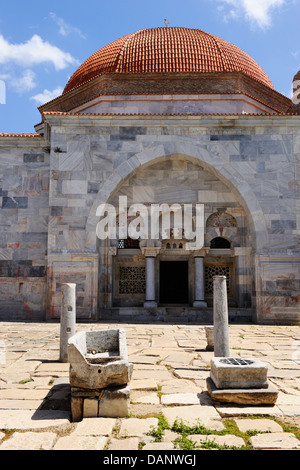 Cortile interno di Ilyas Bey moschea (XV secolo) a Mileto, costa Egea, Turchia Foto Stock