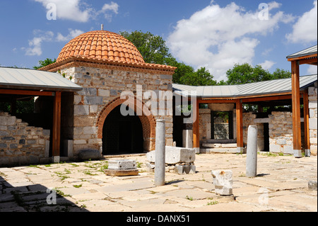 Cortile interno di Ilyas Bey moschea (XV secolo) a Mileto, costa Egea, Turchia Foto Stock