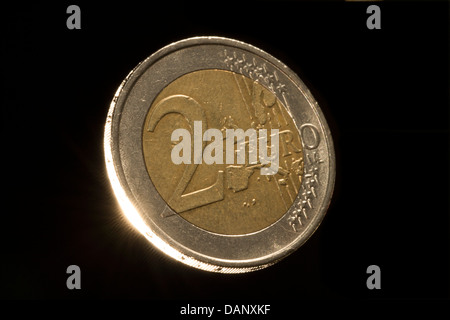 Moneta da 2 euro Foto Stock