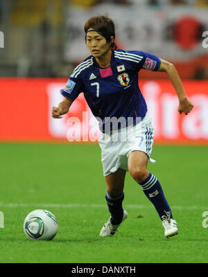 Il Giappone Kozue Ando in azione durante il semi-finale di partita di calcio della FIFA Coppa del Mondo femminile tra Giappone e Svezia presso il FIFA World Cup stadium in Frankfurt am Main, Germania il 13 luglio 2011. Foto: Arne Dedert dpa/i Foto Stock