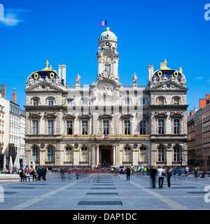 La famosa piazza Terreaux nella città di Lione, Francia Foto Stock