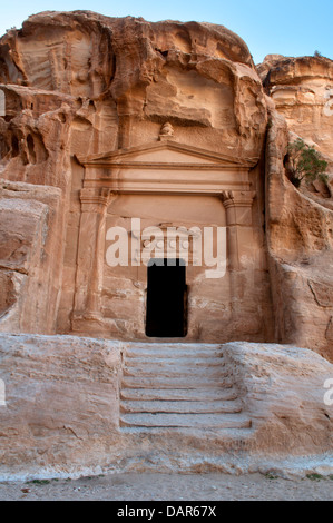 Little petra (siq al-Barid), Giordania Foto Stock