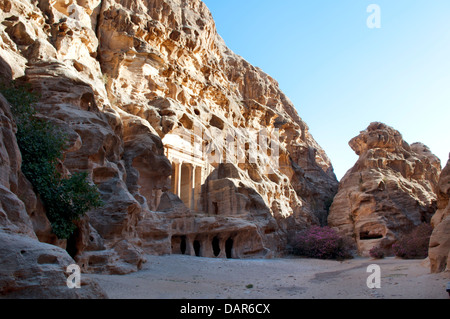 Little petra (siq al-Barid), Giordania Foto Stock