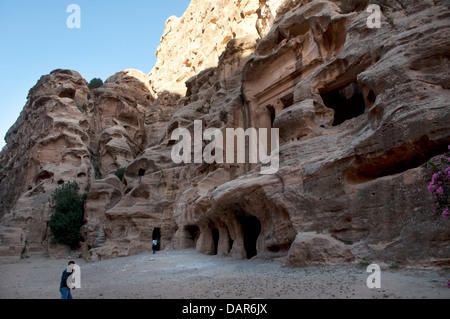 Little petra (siq al-Barid), Giordania Foto Stock