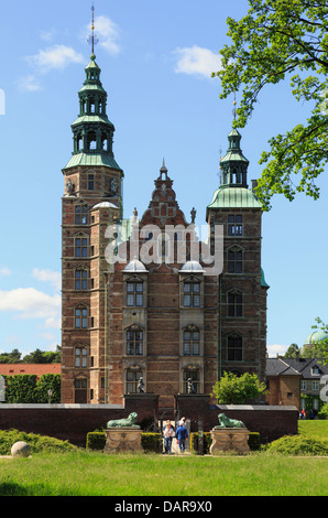 Il Castello di Rosenborg 1606 1607 nel giardino del re ospita il Royal Crown Jewels e Regalia. Copenaghen, Zelanda, Danimarca Foto Stock