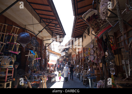 Bakircilar Carsisi, storico mercato del rame di Gaziantep, Turchia Foto Stock