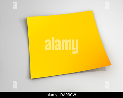 Bigliettino giallo Foto Stock