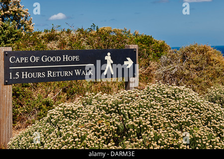 Segno al Capo di Buona Speranza, Cape Town, Western Cape, Sud Africa Foto Stock