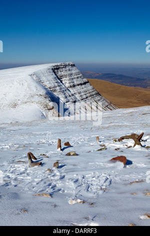 Picws Du, Bannau Sir Gaer, Ventola Brycheiniog, Camarthen ventola, Western Brecon Beacons, Galles Foto Stock