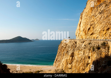 Asien, Türkei, Provinz Antalya Kalkan, Kaputas-Strand zwischen Kas und Kalkan, Küstenstrasse Foto Stock