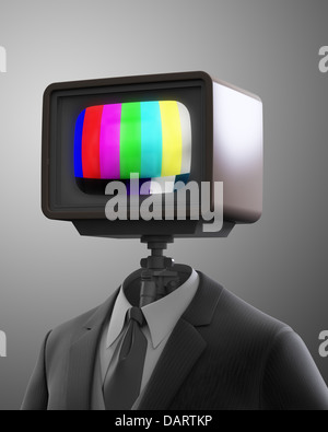 Vintage set TV robot - multi media concept Foto Stock