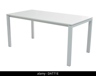 Tabella isolati su sfondo bianco Foto Stock