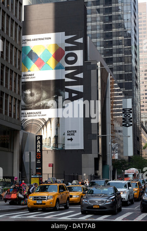 Segno Moma di New York City Foto Stock