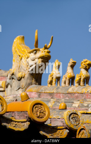 Cina, Pechino, Città Proibita. Palazzo degli Imperatori dalle dinastie Ming e Qing. Ti Shun Tang (Hall di consolazione). Foto Stock