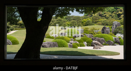 Paesaggio secco nel giardino La Adachi Museum of Art Foto Stock