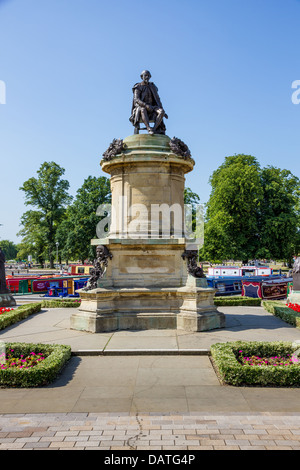 William Shakespeare memorial statua in Stratford Upon Avon Foto Stock