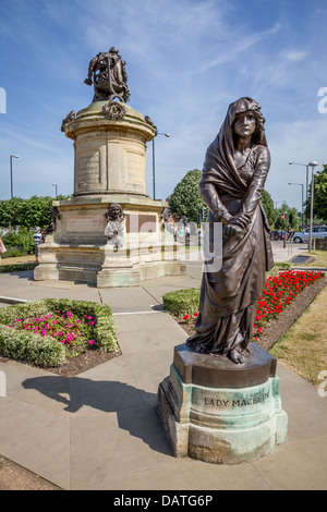 Lady Macbeth statua a William Shakespeare memorial in Stratford Upon Avon Foto Stock
