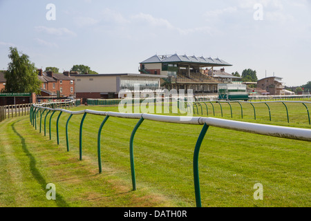 Warwick Race Course con la tribuna in background Foto Stock