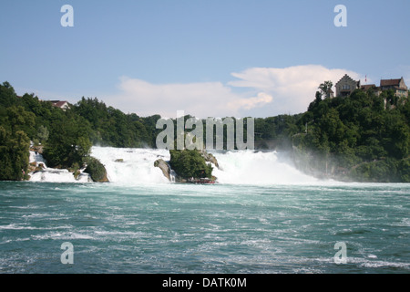 Vista delle Cascate del Reno in Svizzera Foto Stock