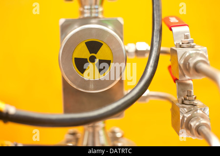 Industriali simbolo di avviso, radiazione Foto Stock