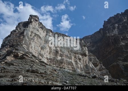 Wadi un Nakhur Gorge Oman Medio Oriente Foto Stock