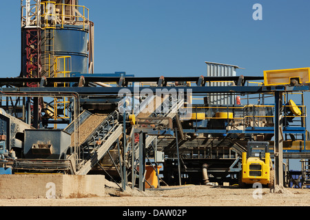 Un close-up di un diamante impianto minerario vicino Barkly Ovest, Sud Africa Foto Stock