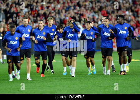 Sydney, Australia. 19 Luglio, 2013. I giocatori durante il Manchester United la sessione di training prima di più di 22.000 tifosi precedendo la pre stagione tour gioco contro la UN-lega tutte le stelle a Allianz Stadium di Sydney. Credito: Azione Sport Plus/Alamy Live News Foto Stock