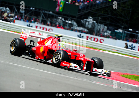 Felipe Massa, Ferrari F1, al Loop durante il 2012 Gran Premio di Gran Bretagna a Silverstone Foto Stock