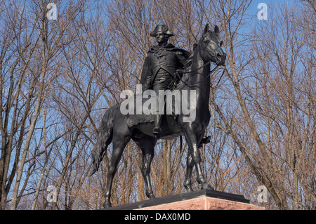 Statua equestre di Henry Knox a Valley Forge, Pennsylvania. Fotografia digitale Foto Stock