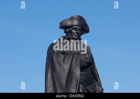 Statua di drillmaster prussiano Baron von Steuben a Valley Forge, Pennsylvania. Fotografia digitale Foto Stock