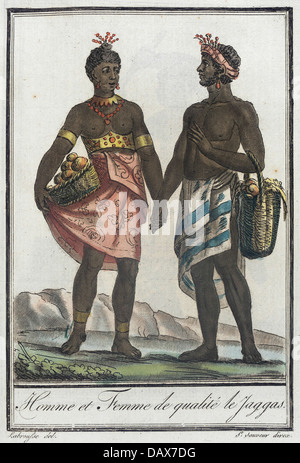 Costumi de differenti paga, 'Homme et Femme de Qualite le Yaggas' M.83.190.323 Foto Stock